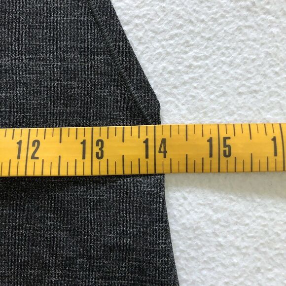 Lululemon Women In A Cinch Tank Heathered Black Racerback Pleated Gathered Top 4 - Picture 4 of 7